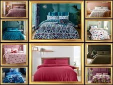 Image of Reversible Modern Print Duvet Cover Set – Soft, Lightweight Bedding