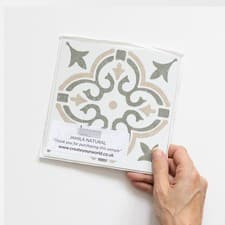 Image of d-c-fix Jamila Natural 15.25 x 15.25cm Self-adhesive Vinyl Wall Tiles