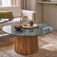 Image of Westbourne Forest green marble coffee Table.