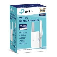 Image of TP-Link AX1500 Dual Band Wi-Fi 6 Range Extender Booster Hotspot UK Plug (RE500X)