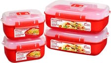 Image of Sistema Heat and Eat Microwave Set, 1.25 L, 525 Ml, Rectangular School Lunch 4
