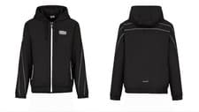 Image of EA7 Mens Black Hooded Ventus Tracksuit Top Size UK XXL 43.6" Chest