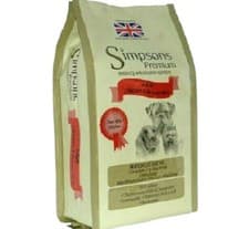 Image of SIMPSONS PREMIUM ADULT DOG : 2kg, 4kg, 12kg Chicken & Brown Rice Food bpl Kibble