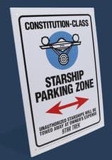 Image of Constitution-Class Starship Parking Zone Star Trek Tin Metal Novelty Decor Sign