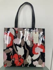 Image of Ted Baker Branded shiny Retro Flood Large Printed Icon Tote Bag NEW