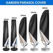 Image of Parasol Banana Umbrella Cover Waterproof Cantilever Outdoor Garden Patio Shield