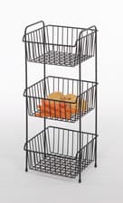 Image of Delfinware 2017BK Black 3 Tier Vegetable Rack