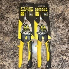 Image of 2x Stanley 2-14-563 Fatmax Aviation Snips Straight Metal Cutter STA214563 250mm