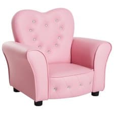 Image of HOMCOM Kids Sofa Children Armchair Seating Chair Relax Girl Princess Pink