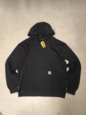 Image of Carhartt Loose Fit Midweight Logo Sleeve Hoodie Black Men's XL (TS0288)