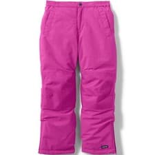 Image of Lands' End Girls Squall Waterproof Insulated Snow Pants Ski Pink size 12 Slim 8