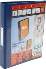 Image of 10 Pack Elba A4 2 O-Ring Binder, 25mm capacity, 30mm spine, Presentation Folder