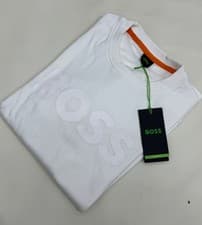 Image of Hugo Boss Terry Cotton Crew Neck Boss Logo Sweatshirt