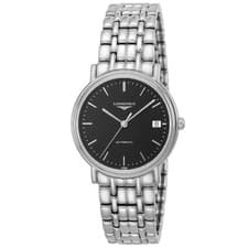 Image of Longines Presence L4.821.4.52.6 Automatic Men’s Watch Black Dial Stainless Steel