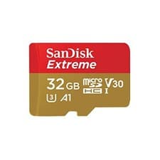 Image of SanDisk Extreme 32 GB microSDHC Memory Card + SD Adapter with A1 App Performance