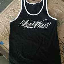 Image of Legit Chaos Boss Tank Top Black with White Trim Sizes S, M, L - Free Shipping