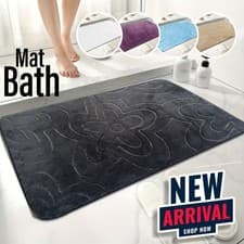 Image of Non Slip Bath Mats Anti Slip Shower Mat Memory Foam Bath Mat Toilet Pedestal Mat