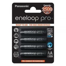 Image of PANASONIC Eneloop PRO AA Rechargeable Batteries 2500mAh NiMH Battery