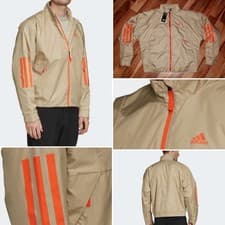 Image of NWT Men's Adidas Back to Sport Lite Insulated Jacket FT2441 Savanna/Orange M