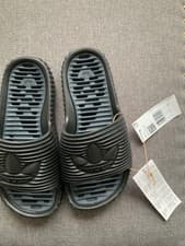 Image of Adilette 25 Adidas Black Sliders - Size UK 4 - New/Tag