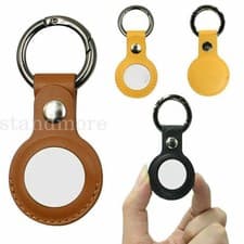 Image of Case For Apple AirTag Leather Loop Holder Keyring Carry Case For Air Tag Tracker
