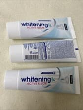 Image of 3 Whitening Active Fluor Toothpaste  75ml each Vegan Free UK Delivery New