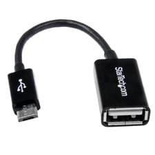 Image of StarTech.com 5in Micro USB to USB OTG Host Adapter - Micro USB Male to USB A Fem