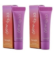 Image of 2 x Benefit Dew-La-La Liquid Glow Highlighter LUNA Light Medium 3ml New & Boxed