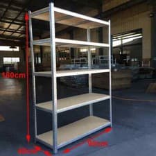 Image of 5 Tier Racking Heavy Duty Garage Shelving Storage Shelves Boltless Steel Unit