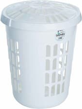 Image of Wham 12090 Large Round Laundry Basket and lid 60ltr 48X48X58 CM Laundry Hamper