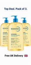 Image of 3x BIODERMA Atoderm Shower Oil Cleansing Oil Body Wash- 1000ml (Pack of 3)