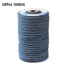 Image of 10x FLAP GRINDING SANDING DISCS 115mm 4.5" 40 60 80 120 GRIT ANGLE WHEEL UK
