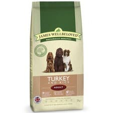 Image of James Wellbeloved Adult Turkey & Rice Complete Dog Food 2Kg