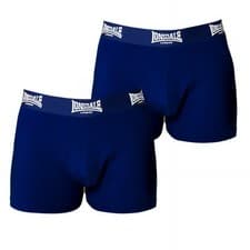 Image of LONSDALE NAVY BLUE BOXER SHORTS TRUNKS-NO FLY UNDERWEAR-2 PACK-XL-BNWT-XL201
