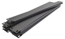 Image of 1U Blank Rack Panel 19" With Black Finish & Edge Return - Bulk pack of 10