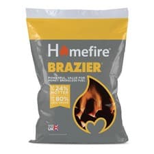 Image of Brazier Smokeless Coal Homefire Fuel Bag Efficient Long Burning Fire 25kg Bags