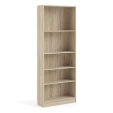 Image of Basic Tall Wide Oak Bookcase New