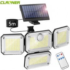 Image of 333 LED Solar Power Motion Sensor Wall Light Outdoor Garden Security Flood Lamp