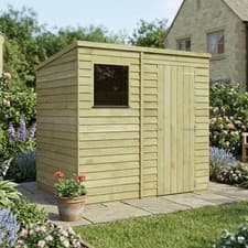Image of 12 x 8 Wooden Summerhouse Shiplap T&G Curved Roof Garden Room Windows Waltons