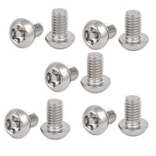 Image of M6x10mm 304 Stainless Steel Button Head Torx Security Tamper Proof Screws 10pcs
