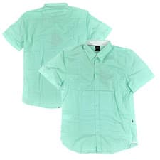 Image of Hugo Boss Men's Shirt (Size M) Short Sleeve Green Top - New