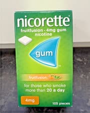 Image of 6 x Nicorette Gum Fruitfusion 4mg - 6 x 105 630 gums. 2026/27