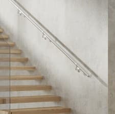 Image of Rothley External Handrail Kit Brushed Stainless Steel 3.6m Easyfit Bannister