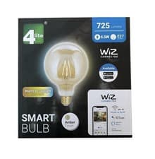 Image of 4lite WiZ Connected G125 LARGE AMBER WiFi LED Smart Bulb E27 Screw Fit