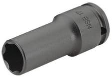 Image of Facom NSB.19 1/2" Drive Deep Thin-Wall Hexagon (6-Point) Impact Socket 19mm
