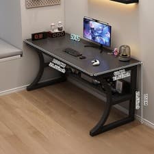 Image of Gaming Desk Computer Desk Writing Table Home Office Workstation W/ Storage Shelf