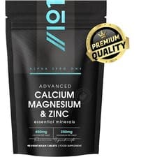 Image of Calcium Magnesium Zinc and Vitamin D3 x90 Tablets- 100% non-GMO No Preservative