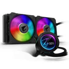 Image of Gigabyte Aorus Liquid Cooler 280 Circular LCD Display Dual 140mm ARGB Fans