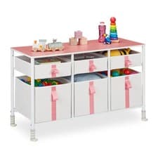 Image of Children's chest of drawers Kids' Dresser Nursery Commode Pink Drawer Unit