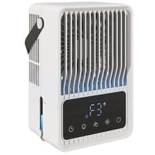 Image of HOMCOM 4-in-1 Mini Air Cooler with 7 Colour RGB Light, Black and White